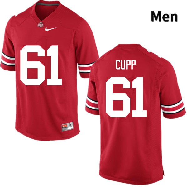 Ohio State Buckeyes Gavin Cupp Men's #61 Red Game Stitched College Football Jersey